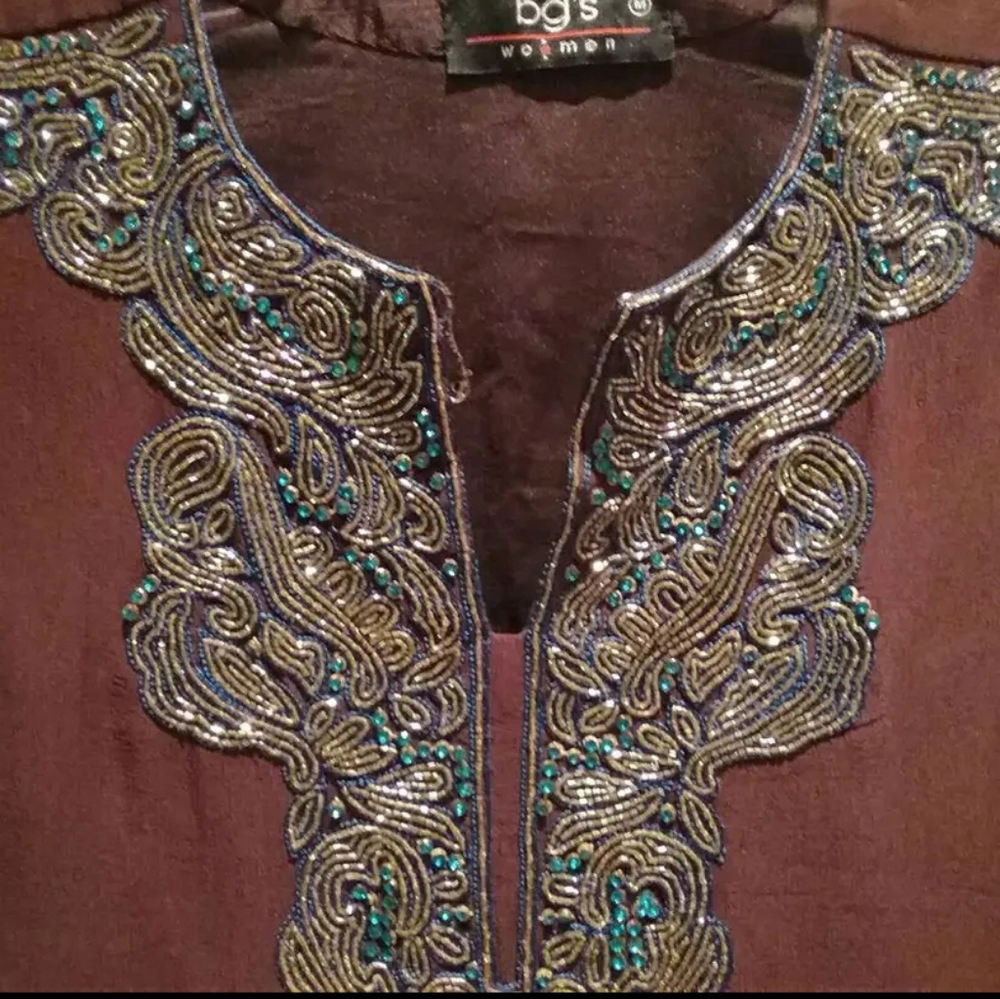 Beautiful Hand Beaded Custom Made Tunic from India